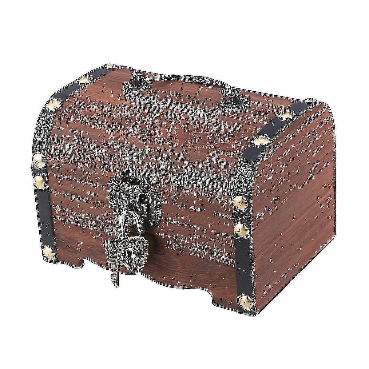 Vintage Treasure Box Piggy Bank Storage Box Home Storage Box Lock