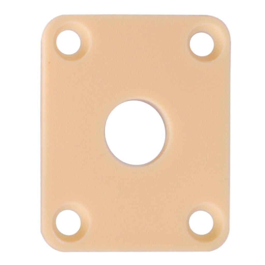 Square Rectangular Plastic Guitar Socket Jack Plates for LP EPI Guitar Cream