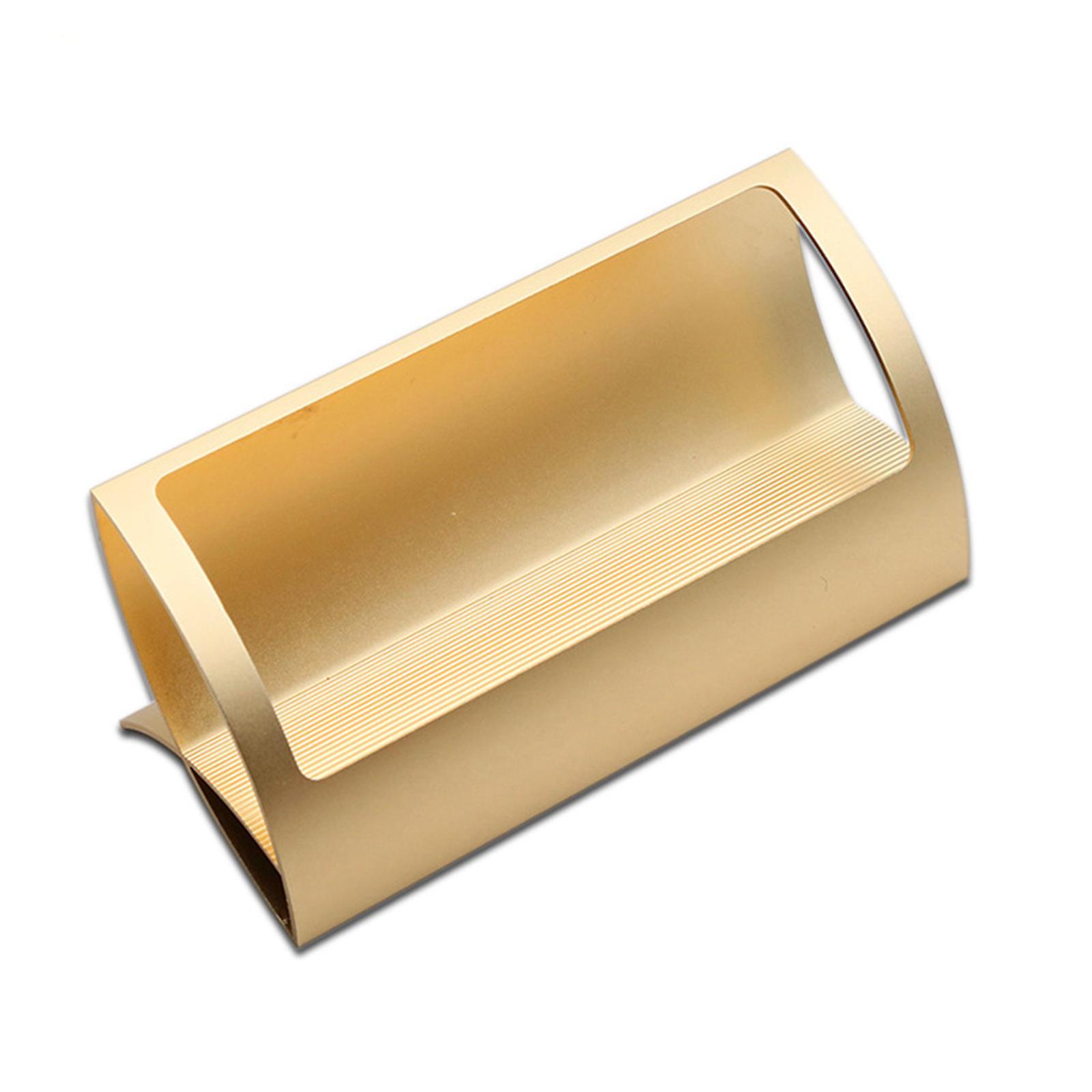 Aluminum Alloy Name Card Stand Q-shaped Business Card For Case Office Desk Organ