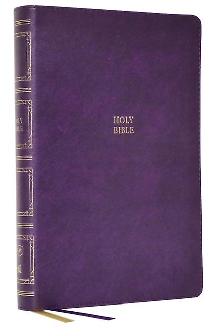 Kjv Holy Bible Paragraphstyle Large Print Thinline With 43000 Cross References P by Thomas Nelson Leather  fine binding Book