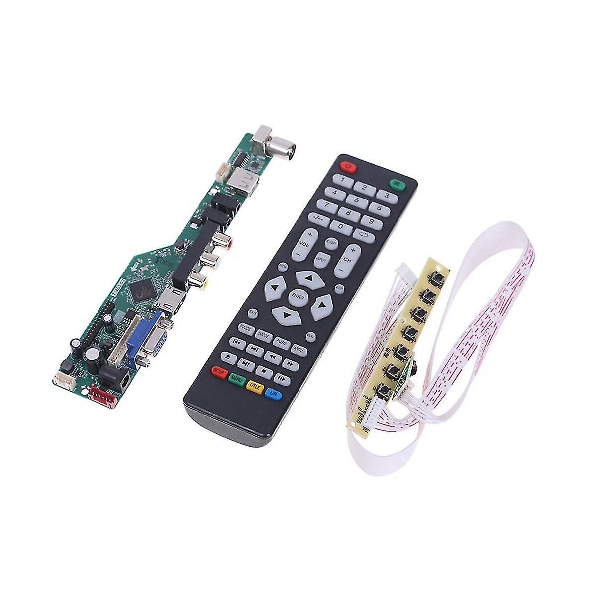 High Quality T.v53.03 Universal Lcd Tv Controller Driver Board V53 Analog Tv Tv/av/pc/hd/usb Media