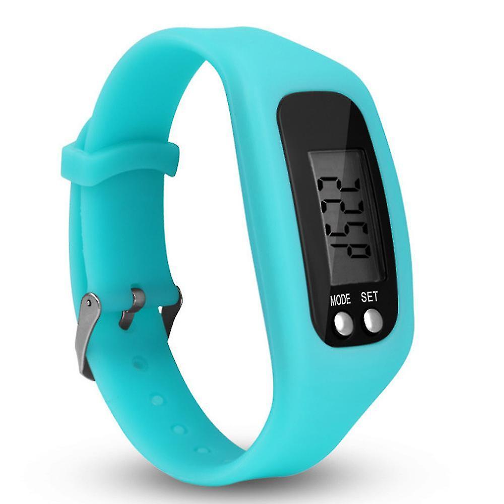 Kids Boy Girl Pedometer Watch With Lcd Display Step Counter Walking Fitness Tracker Wrist Band