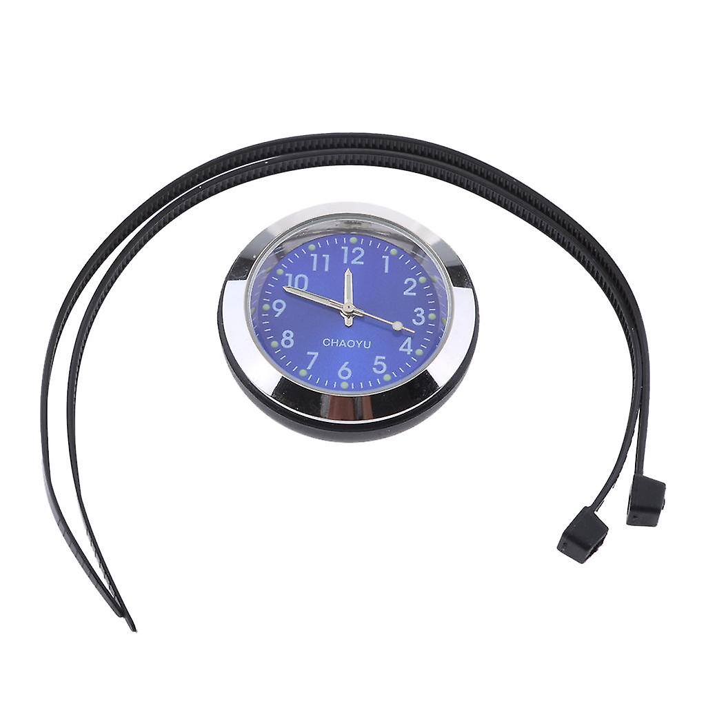 Motorbike Motorcycle Handlebar Watch Dial Clock blue