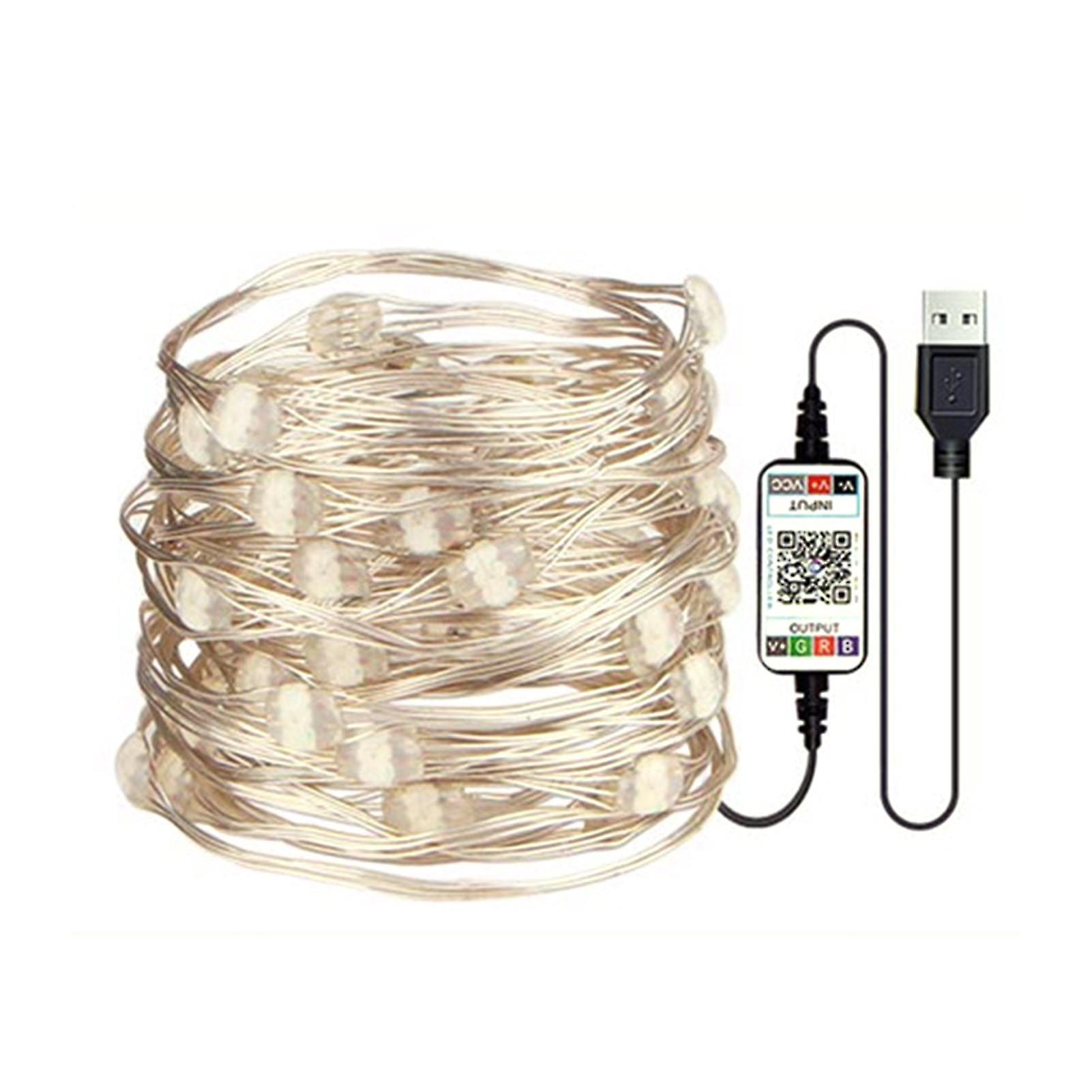 String Light High Brightness Rgb Abs Bluetooth-compatible Led Fairy Lamp For Christmas  hy