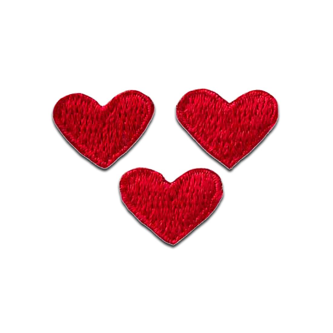 Patch / iron-on patch - Set Heart Love - colorful - 1.4 x 1.2 cm - Patches iron on
