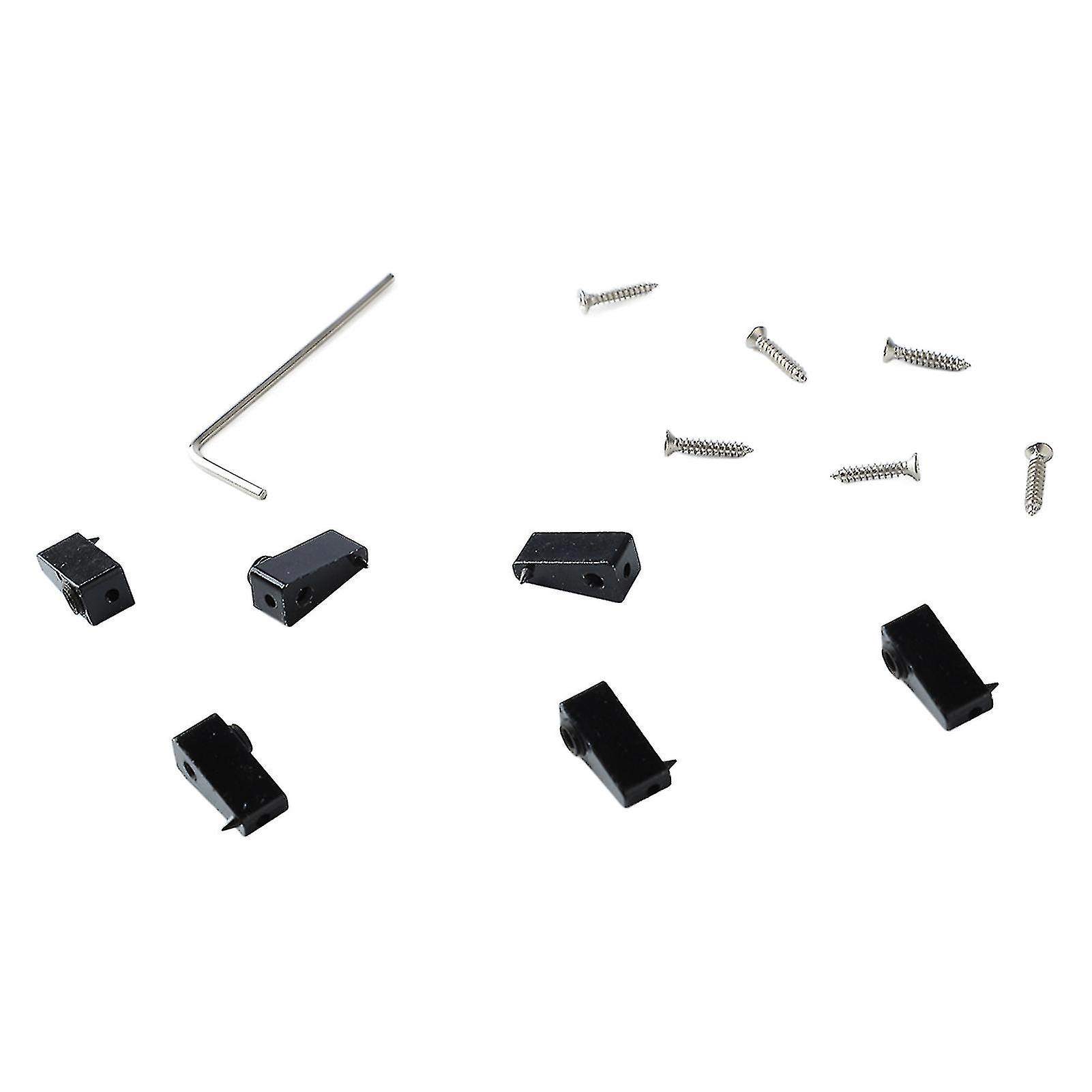 6 Pcs Black Zinc Alloy Guitar String Locking Nut 1.65cm