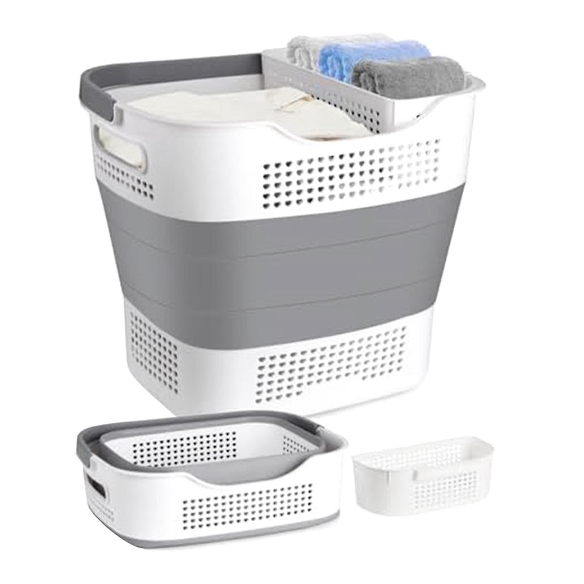 Collapsible Laundry Basket, Foldable Laundry Basket PP with Handles,Pop-Up Storage Container/Hamper