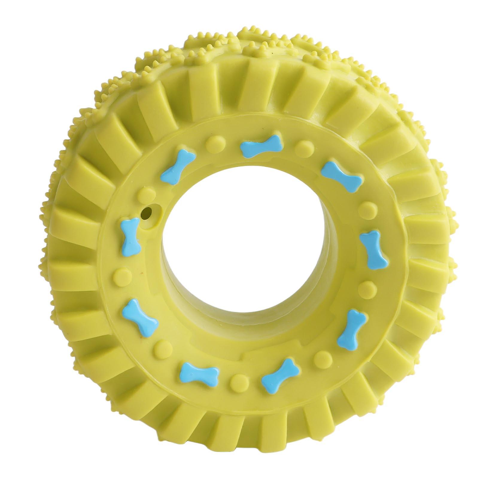 Puppy Tire Chew Toy 11cm Green PVC Soft Teething Toy