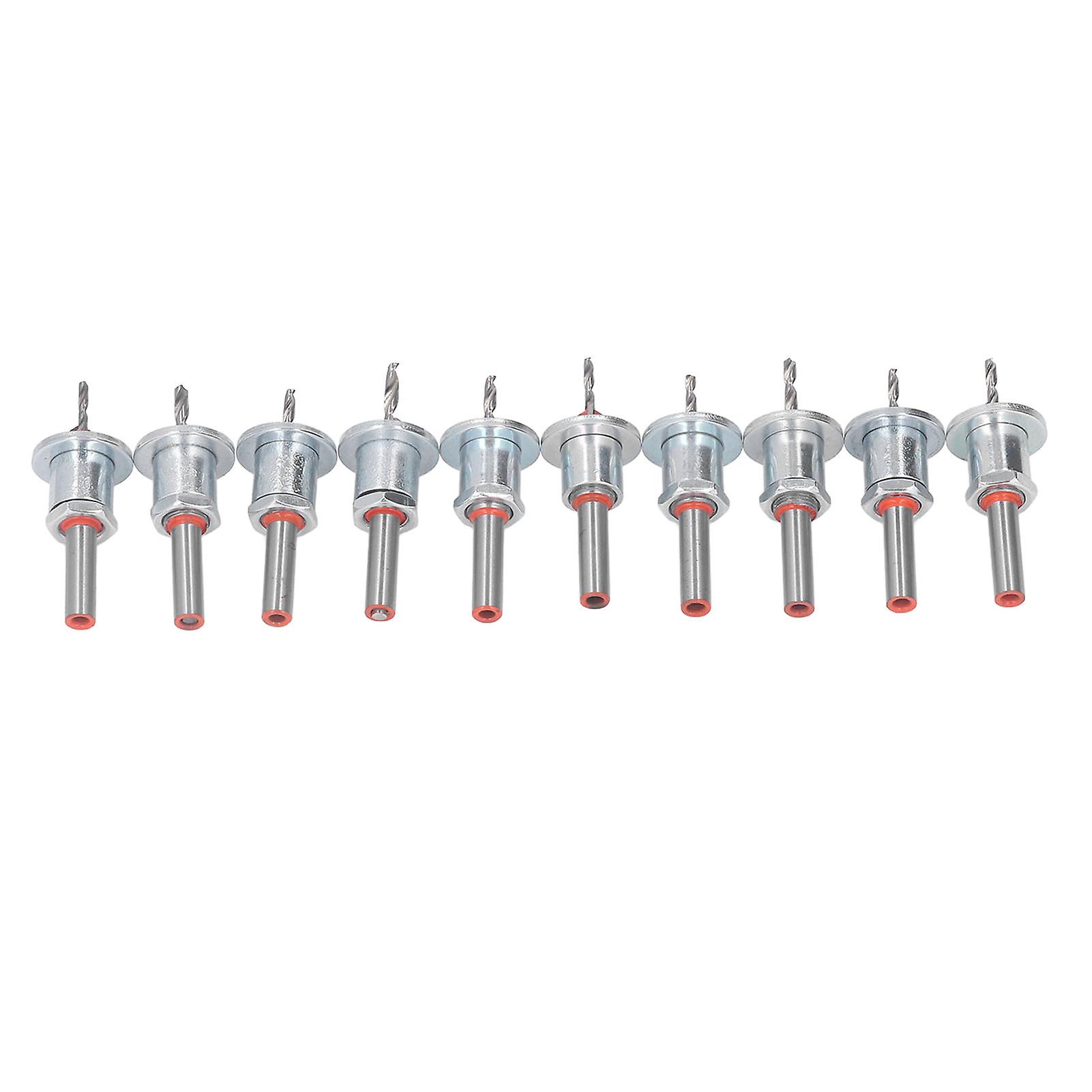 10PCS Countersink Drill Bits Adjustable Stop Tapered Countersink Bit for Wood Plastic Soft Metal 