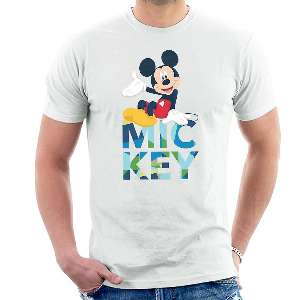 Disney Mickey Mouse Colour Text Men's T-Shirt | Fruugo US