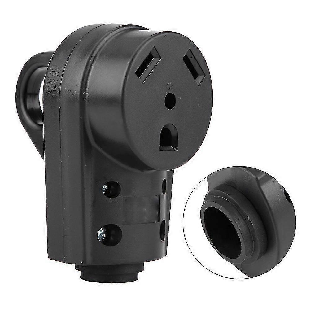 RV 30 AMP Receptacle Electrical Female Plug Adapter with Easy Grip Handle