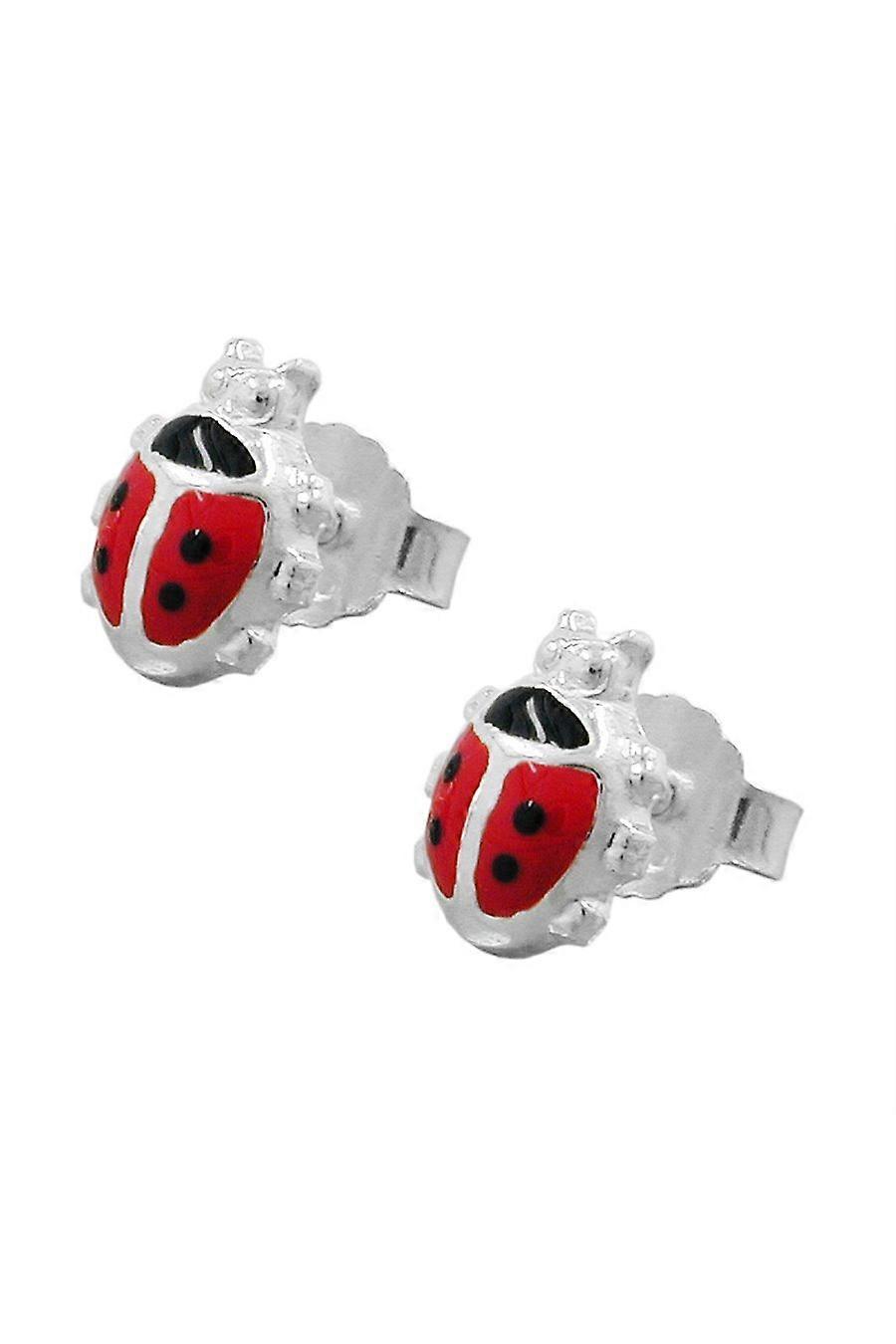 Earrings Ladybird Red Silver 925 - Gl92775