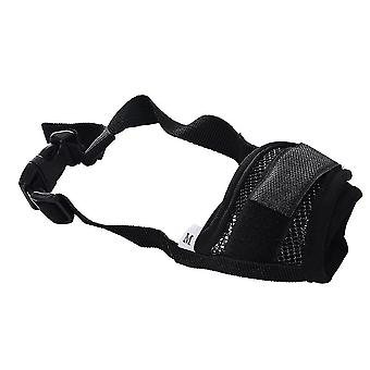 1x Dog Adjustable Mask Bark Bite Mesh Mouth Muzzle Grooming Stop Chewing
