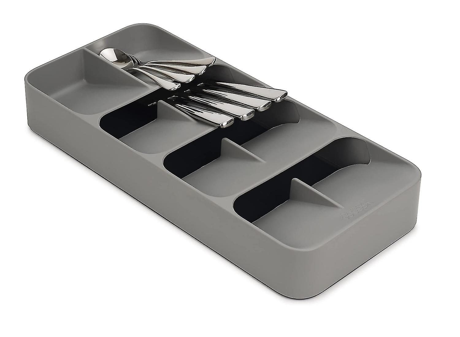 Compact Cutlery Organizer Kitchen Small Gray