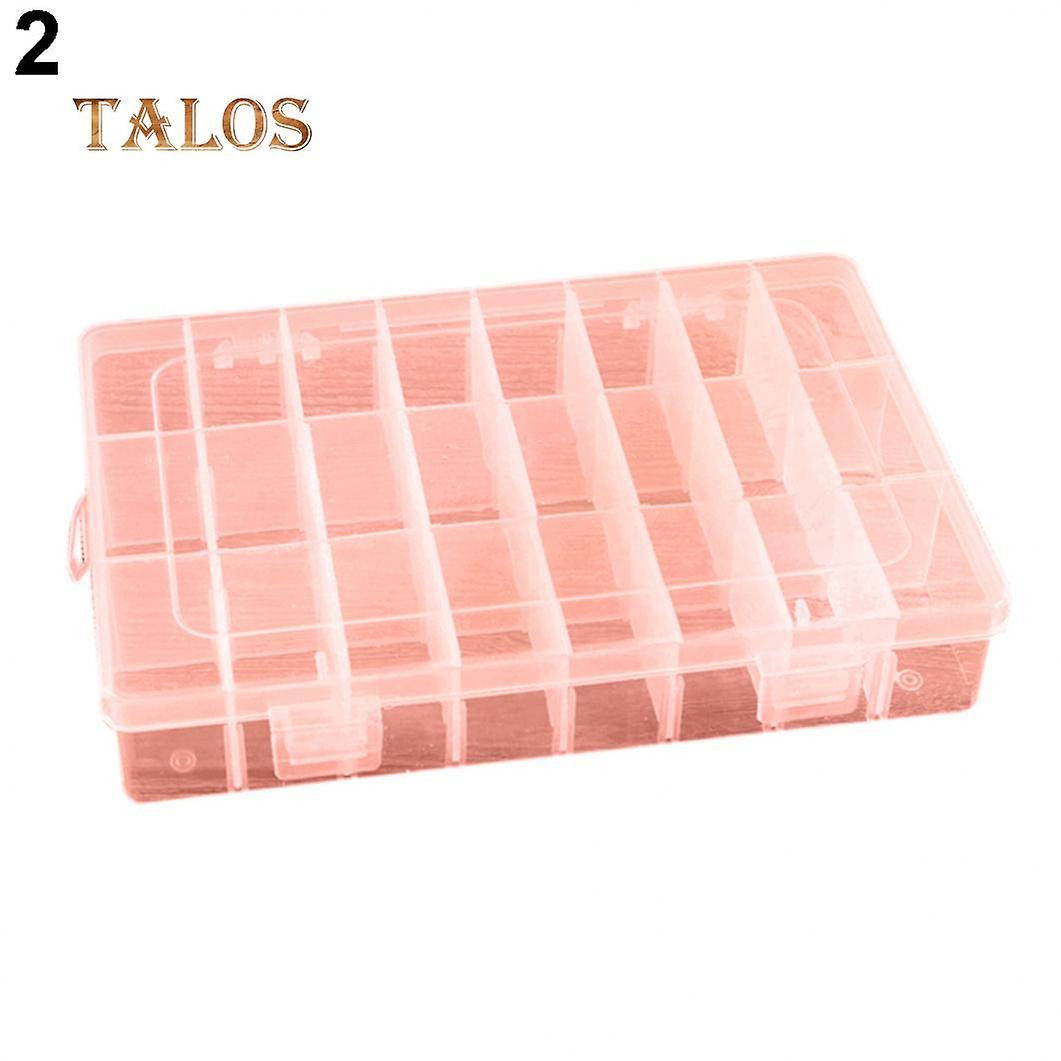 ניתן להסרה 24 תא קופסת אחסון פלסטיק מיכל תכשיטים מקרה כלי אופנה