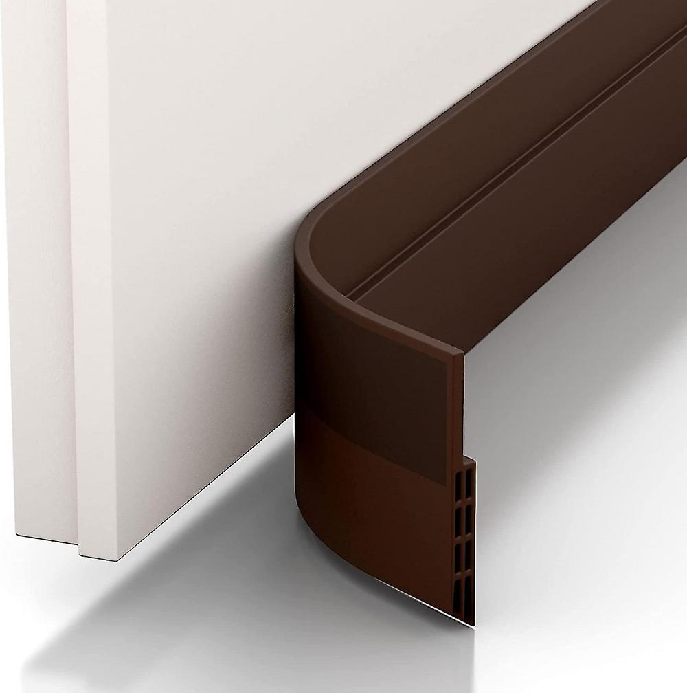 Door Bottom Caulk, Soft Silicone Weatherstrip(4.5 X 100 Cm, Brown)