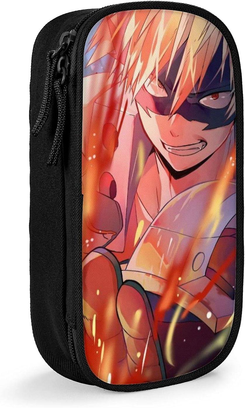 My Hero Academia Bakugou Katsuki Anime مقلمة ذات سعة كبيرة ، حقيبة قرطاسية ، صندوق قرطاسية متعدد الوظائف ، مناسب للشباب والشابات - Bla