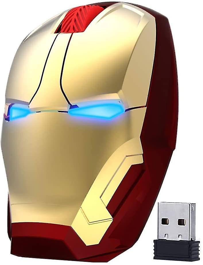 Wireless Mouse Iron Man Mouse Ergonomic 2.4 GHz Portable Silent Mouse Optical Mice