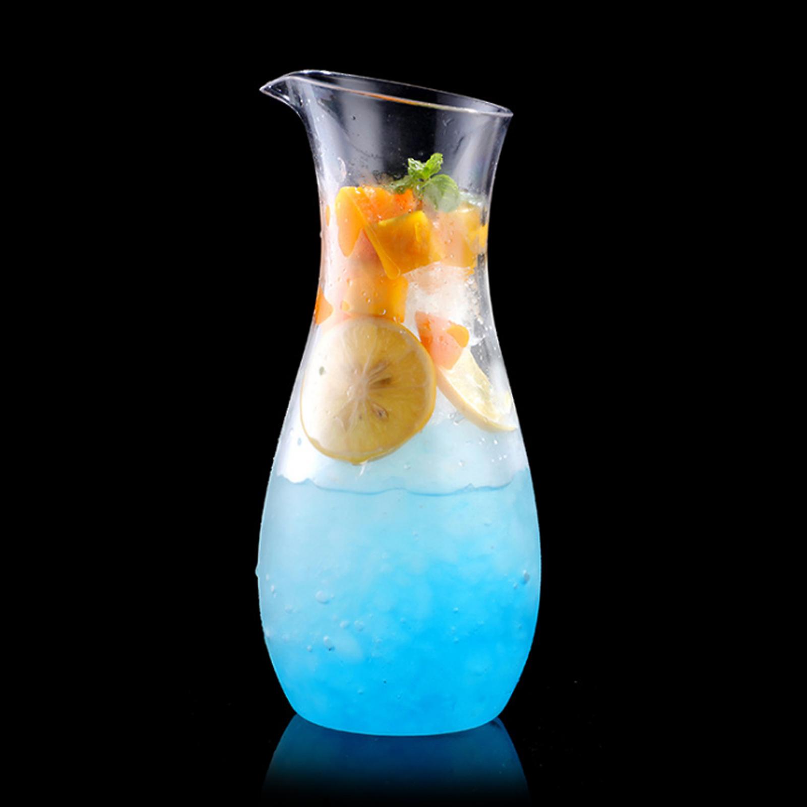 Juice Bottle Transparent Water Jug Large Capacity Wine Beverage Container Water Carafe for Bar Home (1100ml)