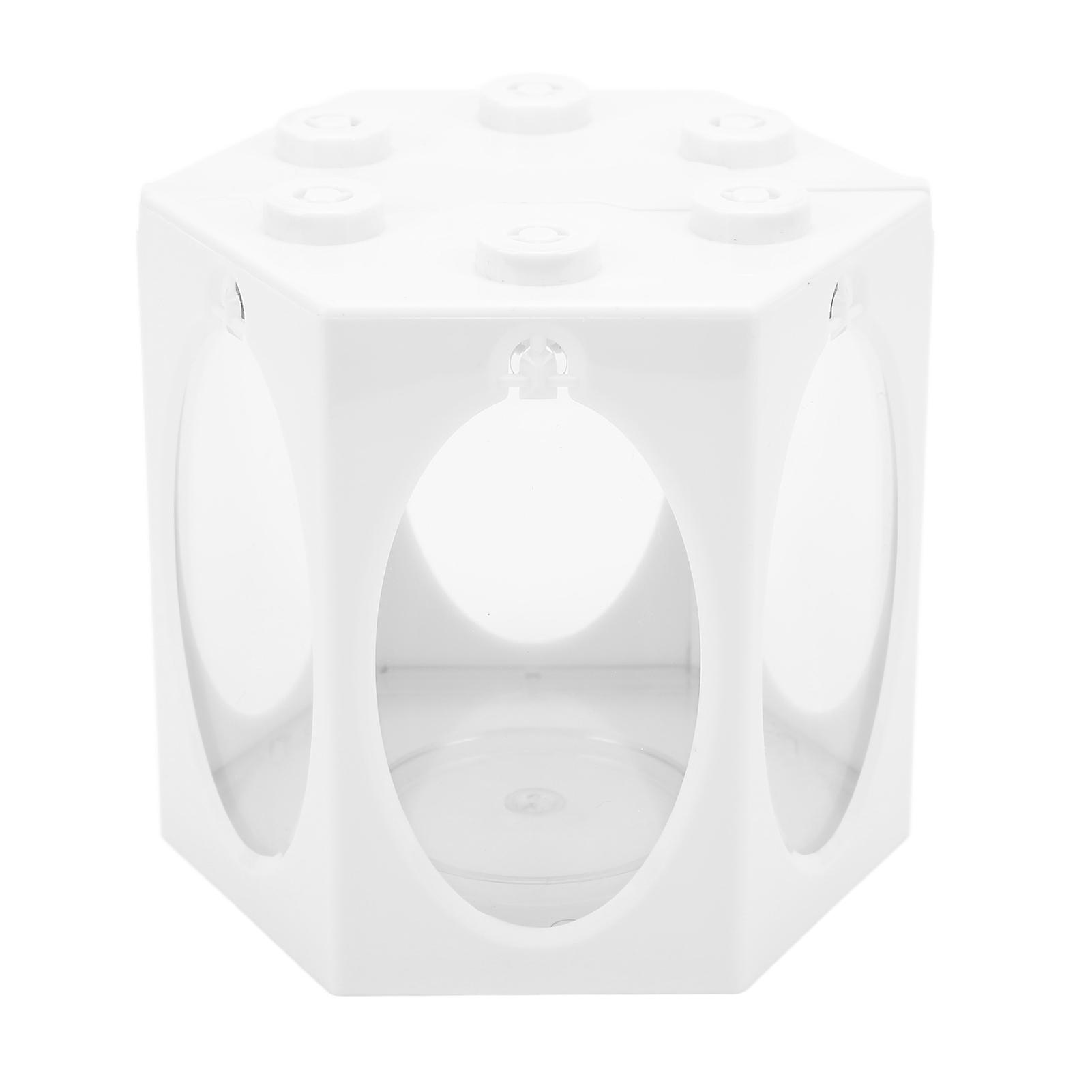 Hexagonal Portable Fish Tank Lantern Shape Mini Aquarium 12x10.5x11cm White