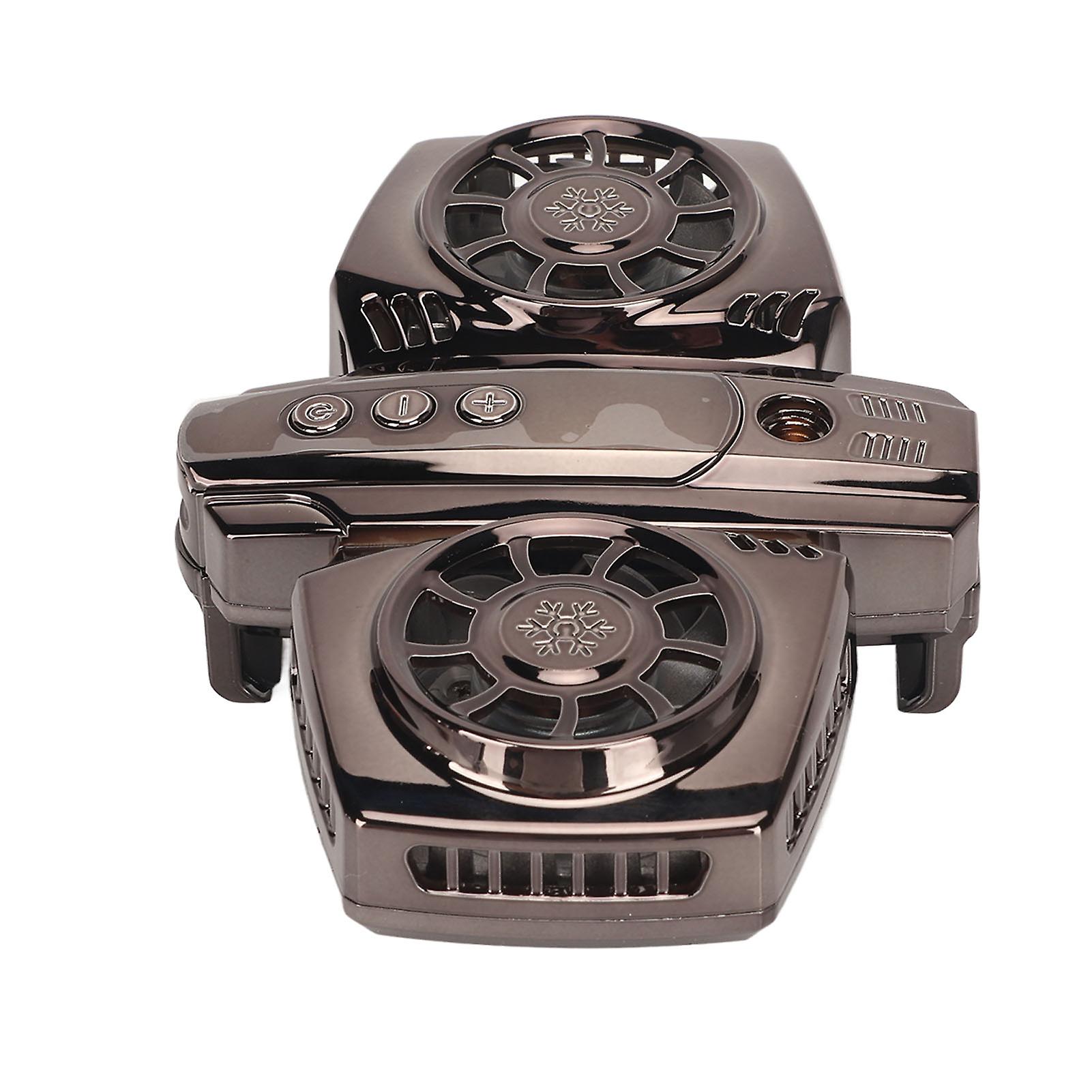 Cell Phone Cooler Low Noise Dual Core Semiconductor Cooling Fan Mobile Phone Radiator for Playing Games Live Streaming 