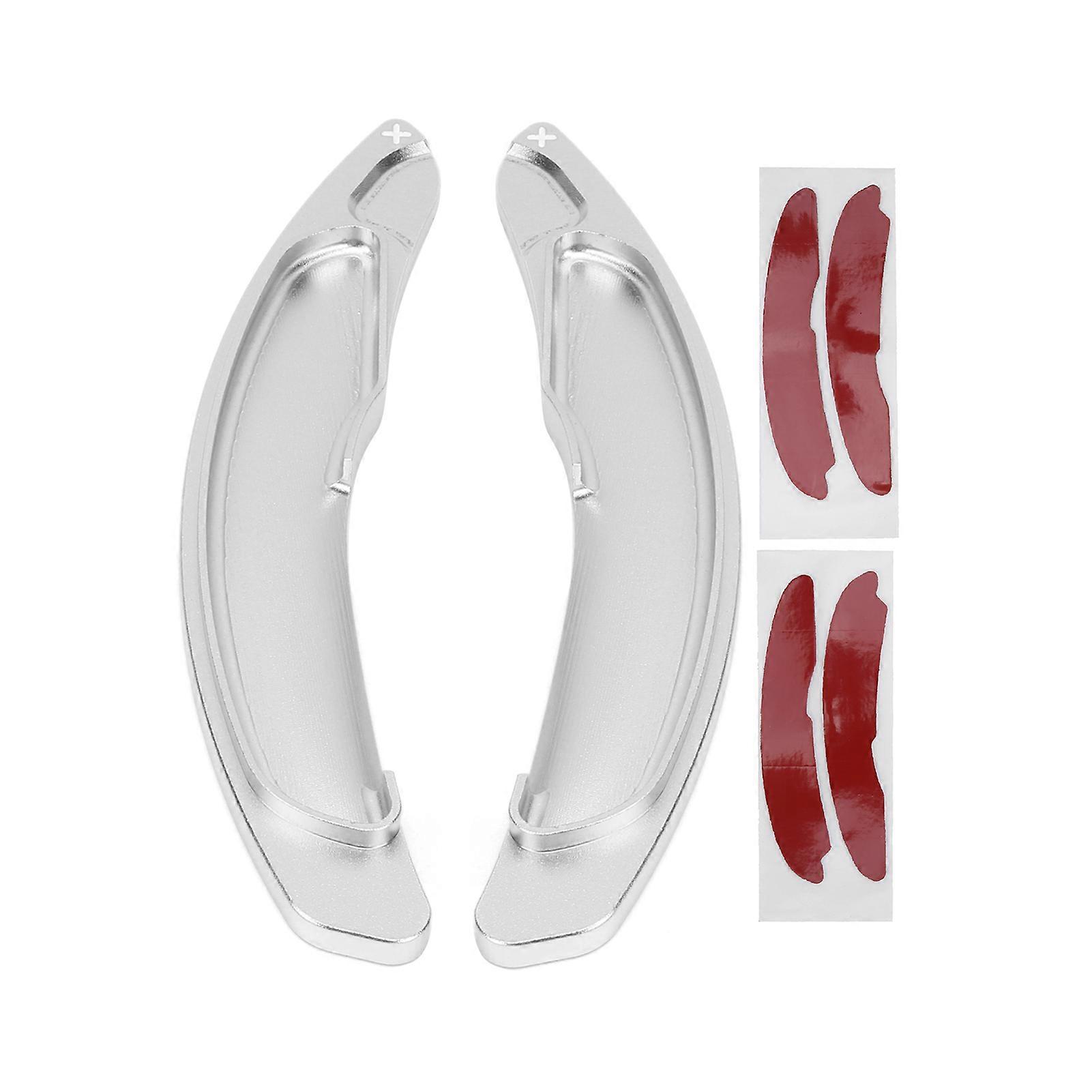 2pcs Steering Wheel Paddle Shifter Extension Replacement For Mitsubishi Outlander/lancer/eclipse Silver