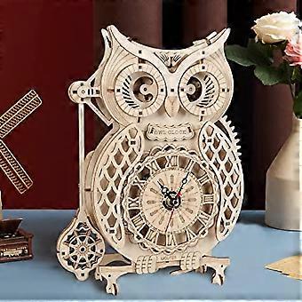 Orologio Da Parete 3D Puzzle In Legno A Forma Di Gufo - Kit Fai Da Te Con Movimento Silenzioso E Pendolo - Decorazione Casa