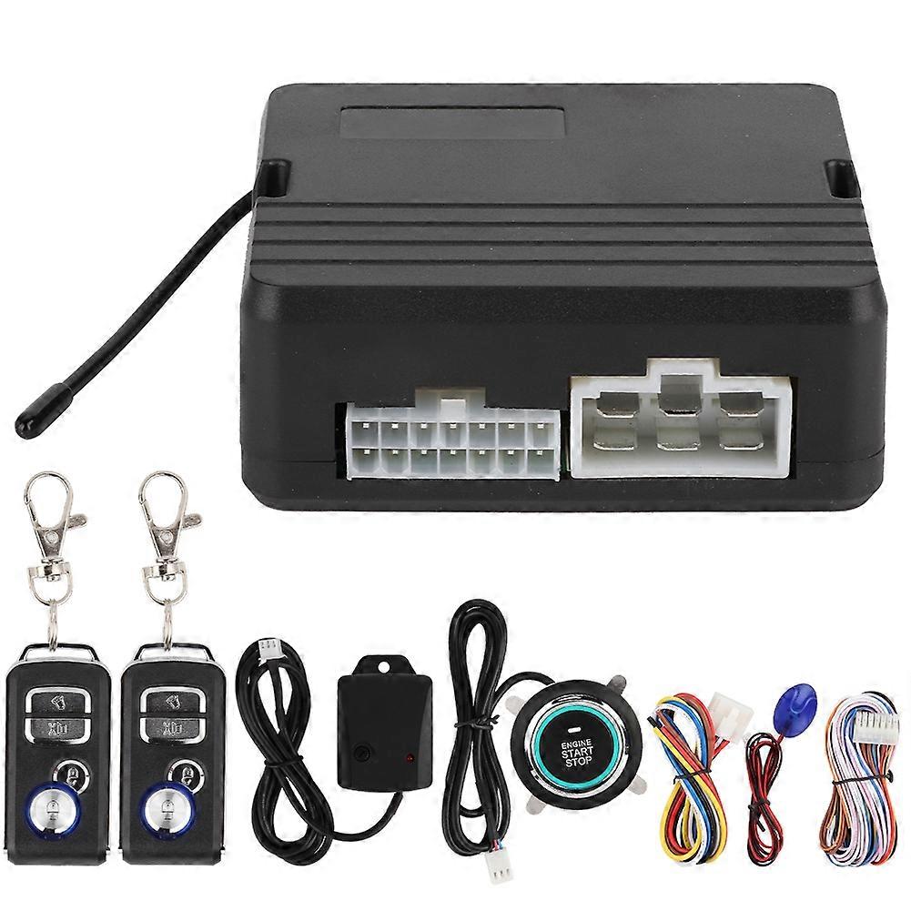 One Button Engine Start Car Vibration Alarm System Ignition Push&Remote Control 12 V (Number 1) E2U795