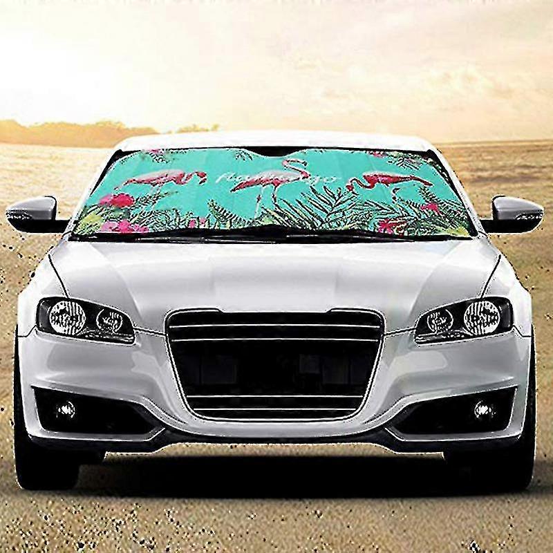 exquisite auto fenster sundshade flamingo front auto sonnenschutz sommer cool lässig faltbar universal auto windschutzscheibe visier abdeckung