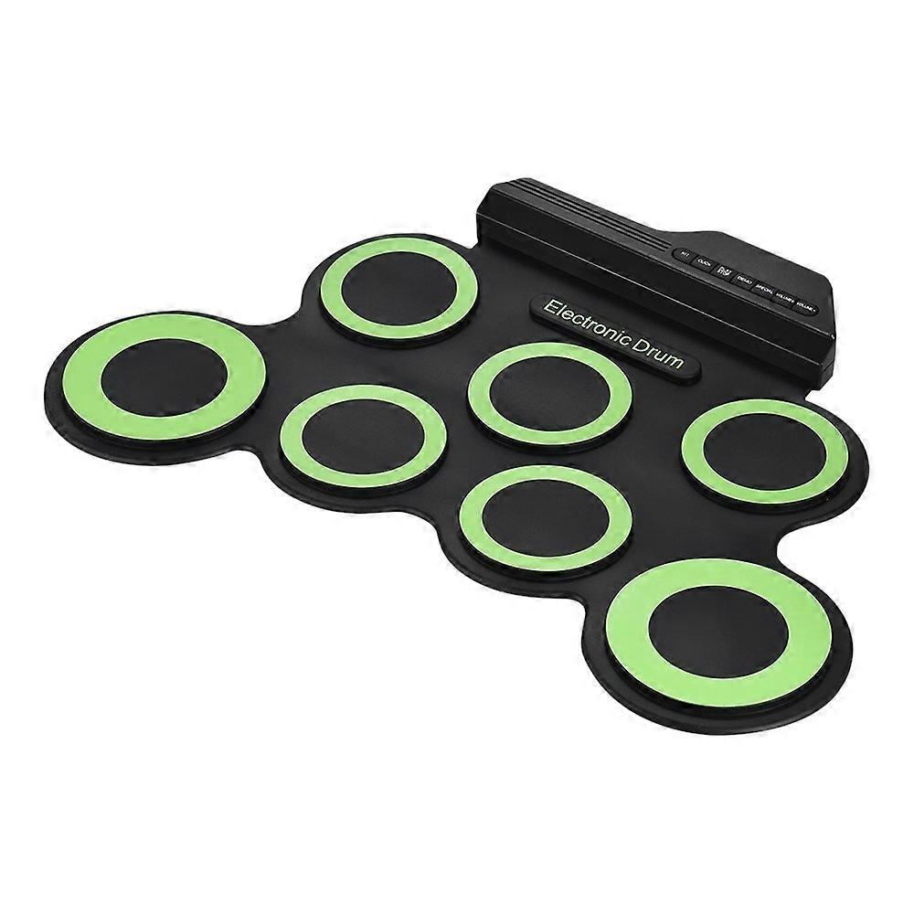 Portable Hand-rolled Electronic Drum USB Practice Drum Folding Silicone Hand-rolled Electronic Drum