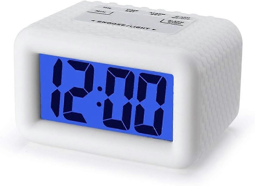 Easy to Set, Large LCD Digital Alarm Clock Alarm Clock Snooze Function, with Night Light, Stepping A