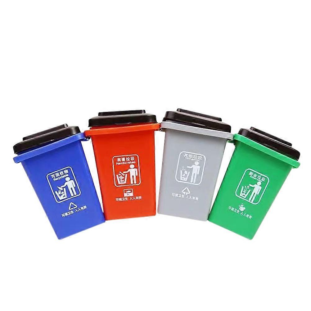 1 Set Kids Garbage Classification Toys Mini Garbage Can Toys Truck Trash Cans