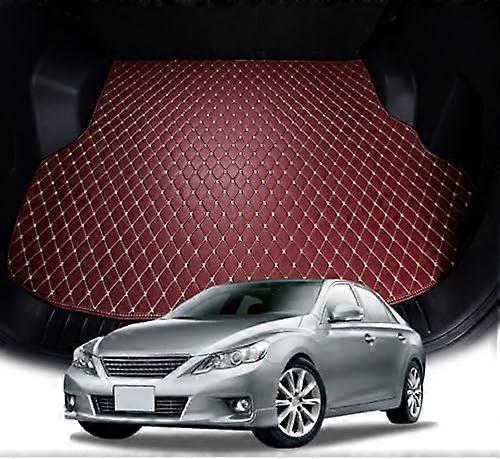 BeautifulCar Trunk Mats for Toyota Mark X 2016 2015 2014 2013 2012 2011 2010, Leather Car Boot Liner Mat Car Boot Cover Anti-Slip Carpets, Waterproof 