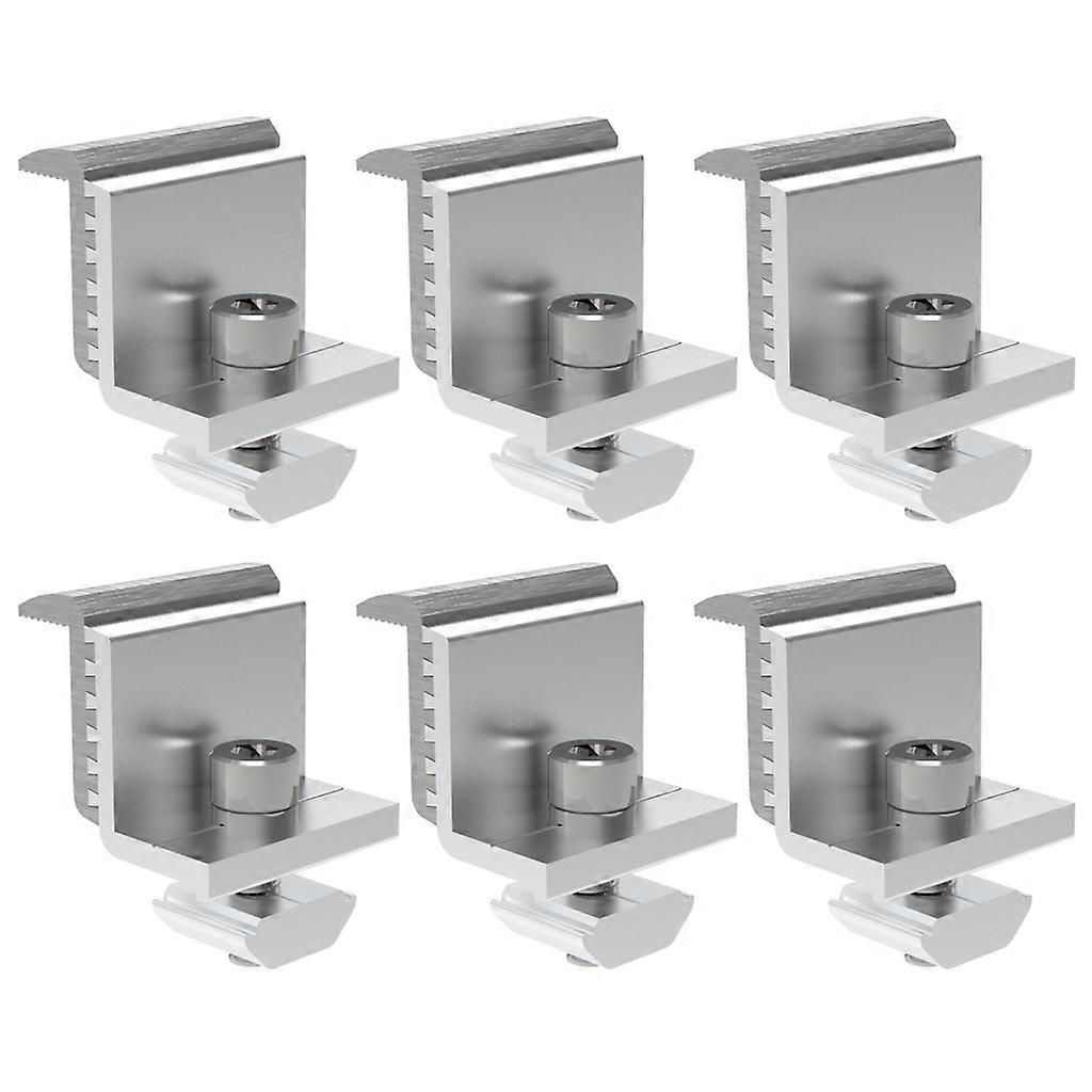 6Pcs Adjustable Clamp 39mm Block Solar Panel Mounting Bracket Components