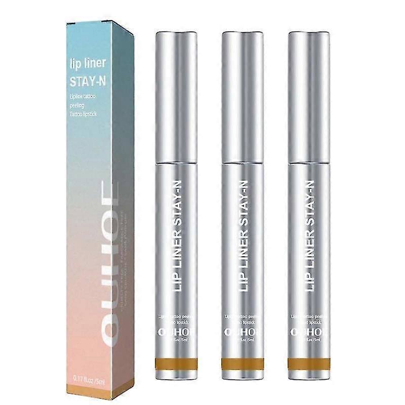 1-3 عبوات محدد الشفاه تقشير الشفاه الوشم صبغة الشفاه البقاء في المكياج المغذي