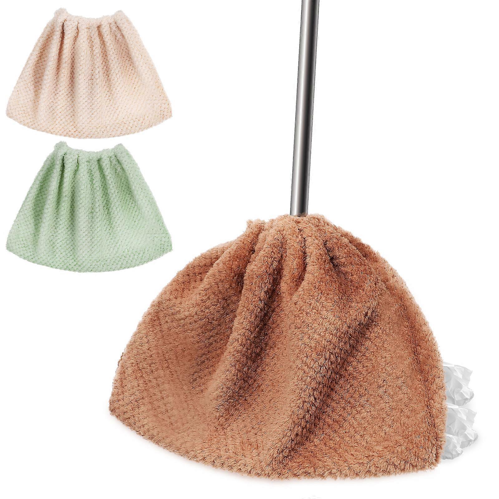 3pcs Broom Covers Floor Cleaning Cloths Duster Broom Washable Dust Mop Cleaning Tool