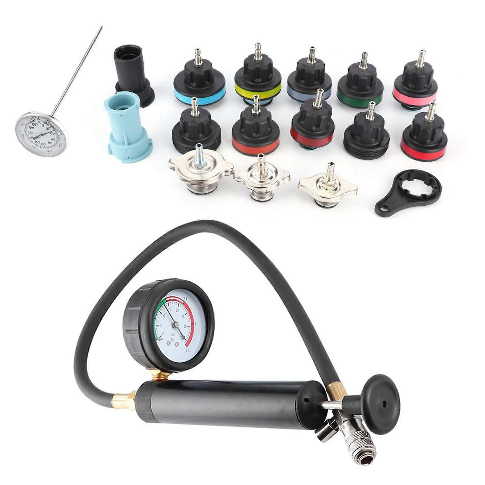 18pcs Water Tank Leak Detector Car Cooling System Tester Kit