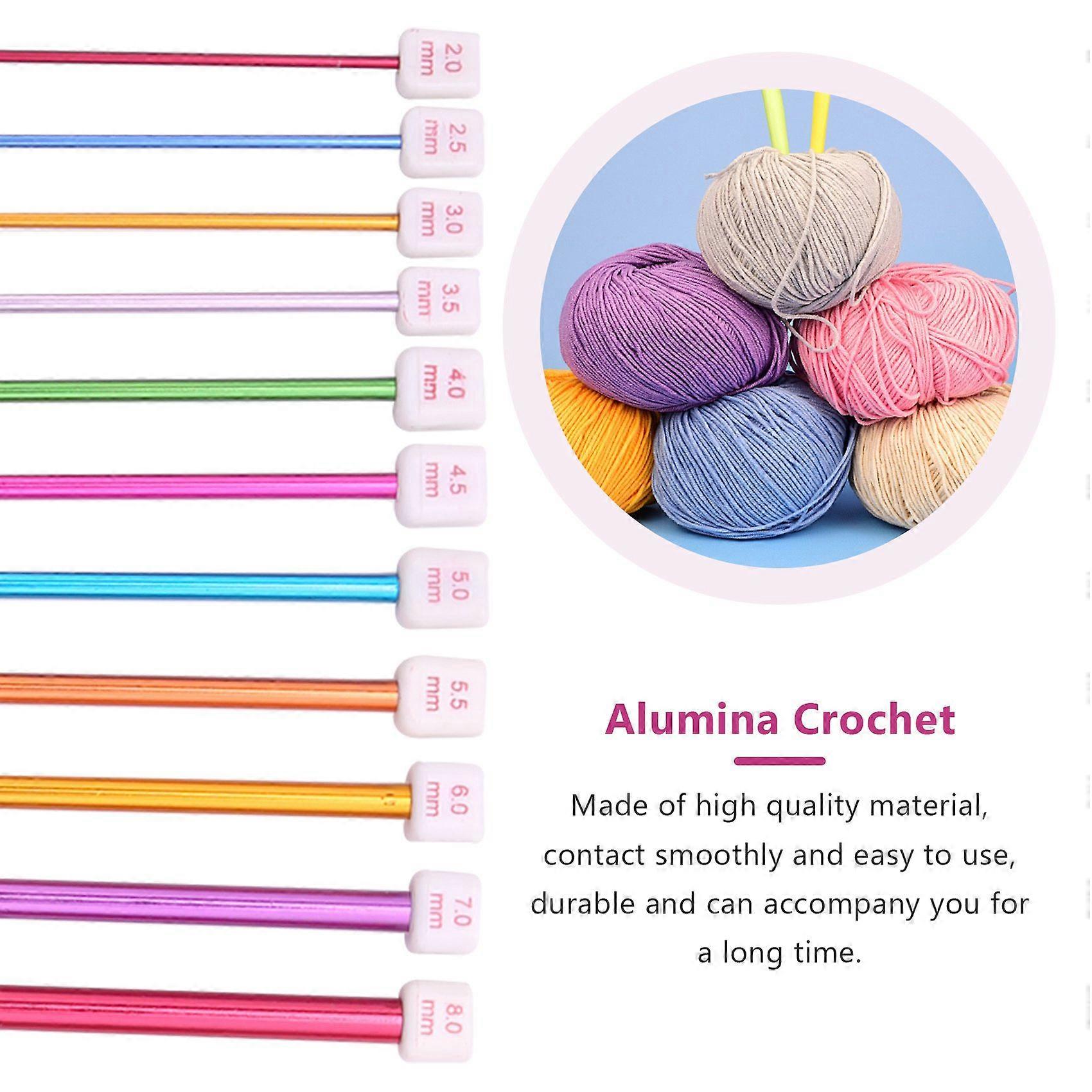 12 Pièces Afghan Tunisien Plastique/bambou Crochet Tapis Tricot