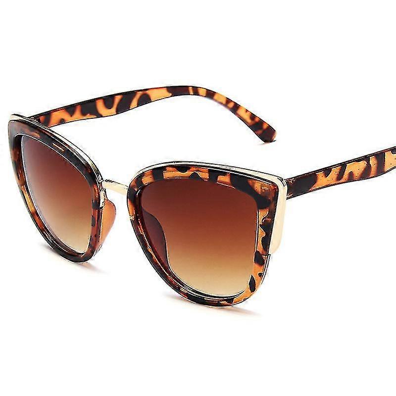 Hmwy-cat Eye Solbriller Kvinder Retro Vintage Nuancer Overdimensionerede Store Briller