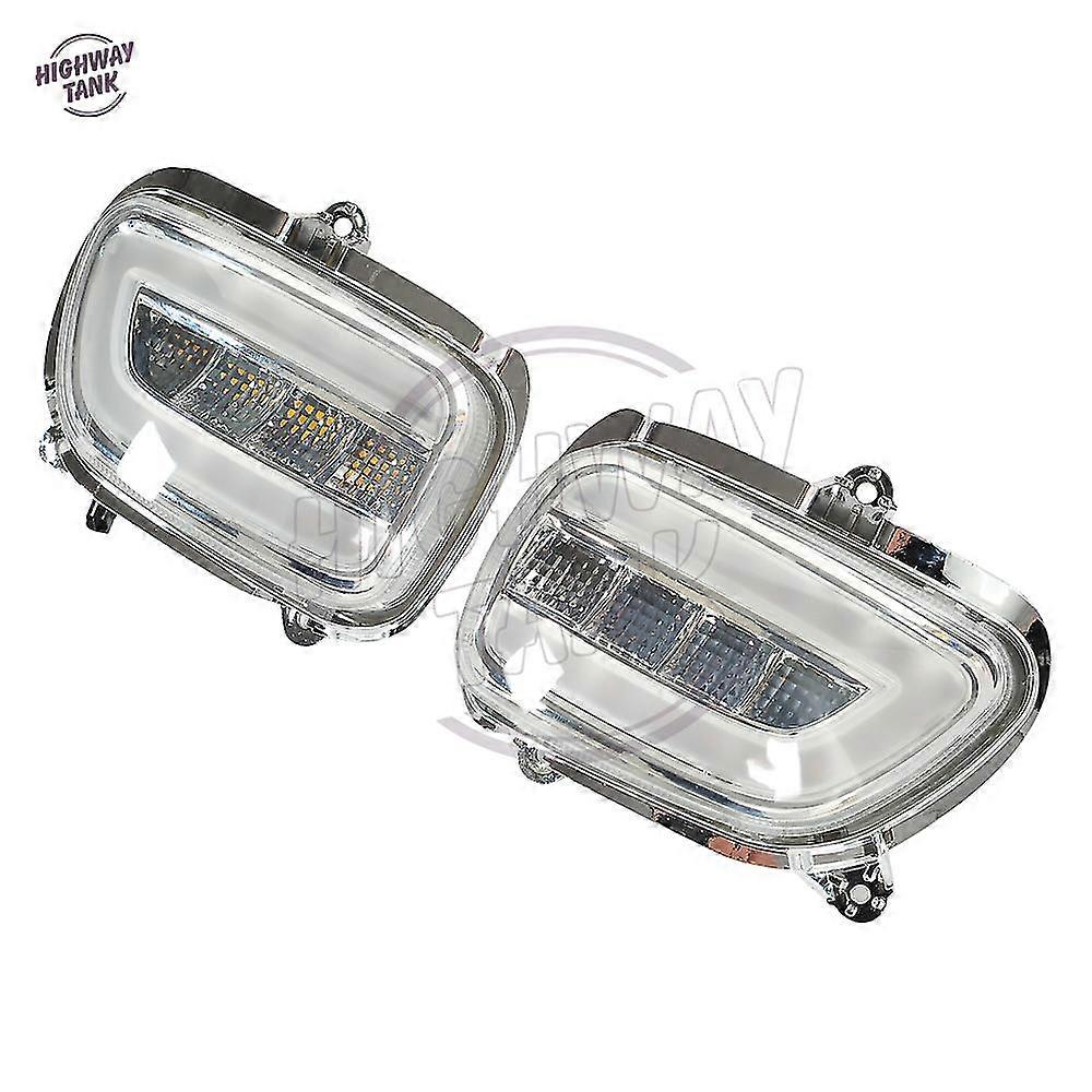 Led Motorcycle Front Side Turn Signal Lights Blinker Case For Honda Goldwing Gl1800 F6b 2001-2017-Yvan