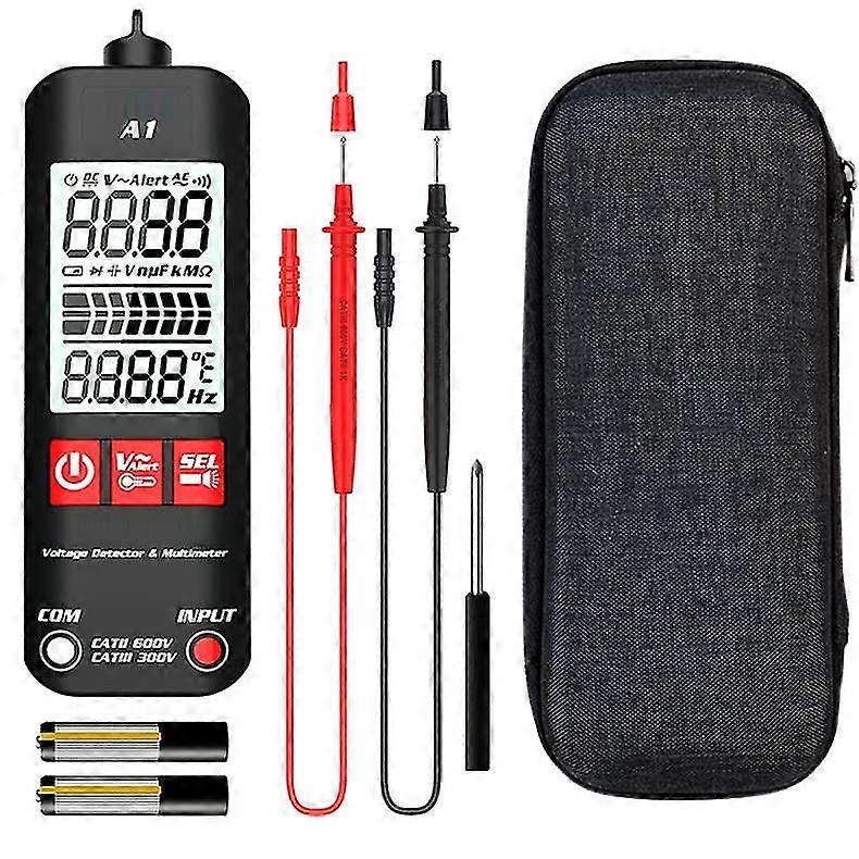 A1 Fully Automatic Anti-Burn Intelligent Digital Multimeter, Auto Senses The Zero and Fire Wires Tester Non-Contact Voltage Tester, Accurately Measure