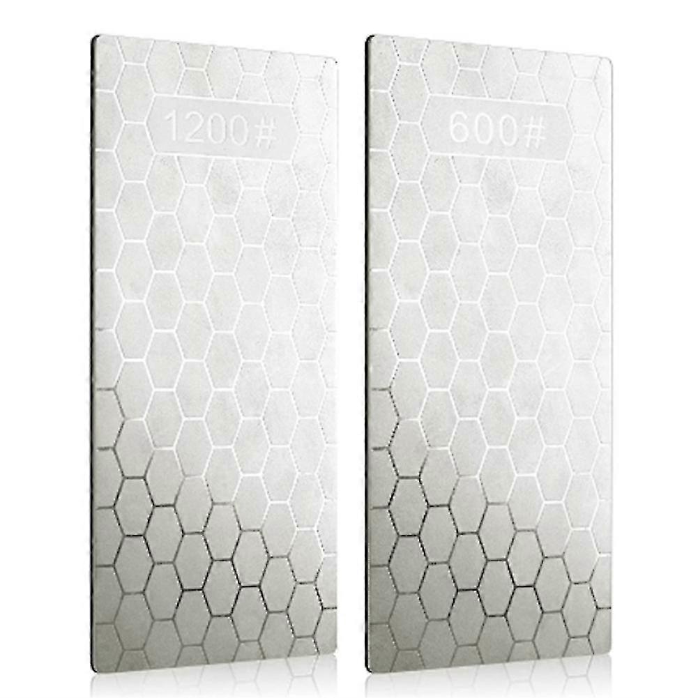 2pcs Diamond Sharpening Stone, Whetstone Honeycomb Surface Diamond Sharpener Plate With Non- Base(6