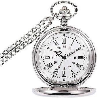 Pocket Watch Vintage Smooth Quartz Classic For Men Women