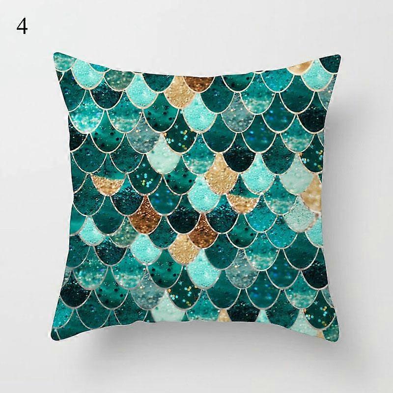 Green Series Cushion Cover Eye Geometry Abstract Pillow Case Decorative Design 2056