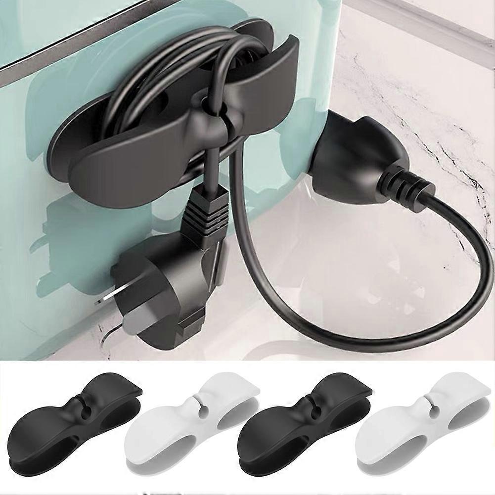 4pcs Cord Organizer Durable PP Space Saving Removable For Kitchen Appliance With Stickers Wall Mounted Portable Self Adhesive