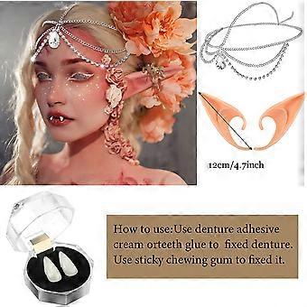 sachin and babi light blue dress Halloween Cosplay Medieval Vintage Fairy Elf Costume For Princess Bandage  Dress main image 1