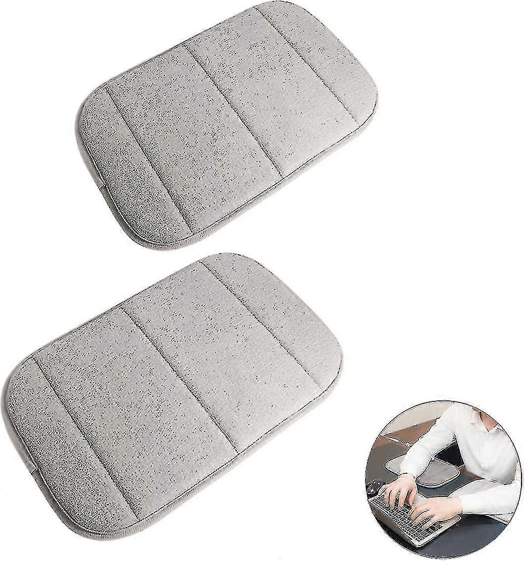 2 Pack Portable Computer Elbow Wrist Pad, Premium Memory Cotton Desktop Keyboard Arm Rest Support Mat (7.9 X 11.8 Inch)