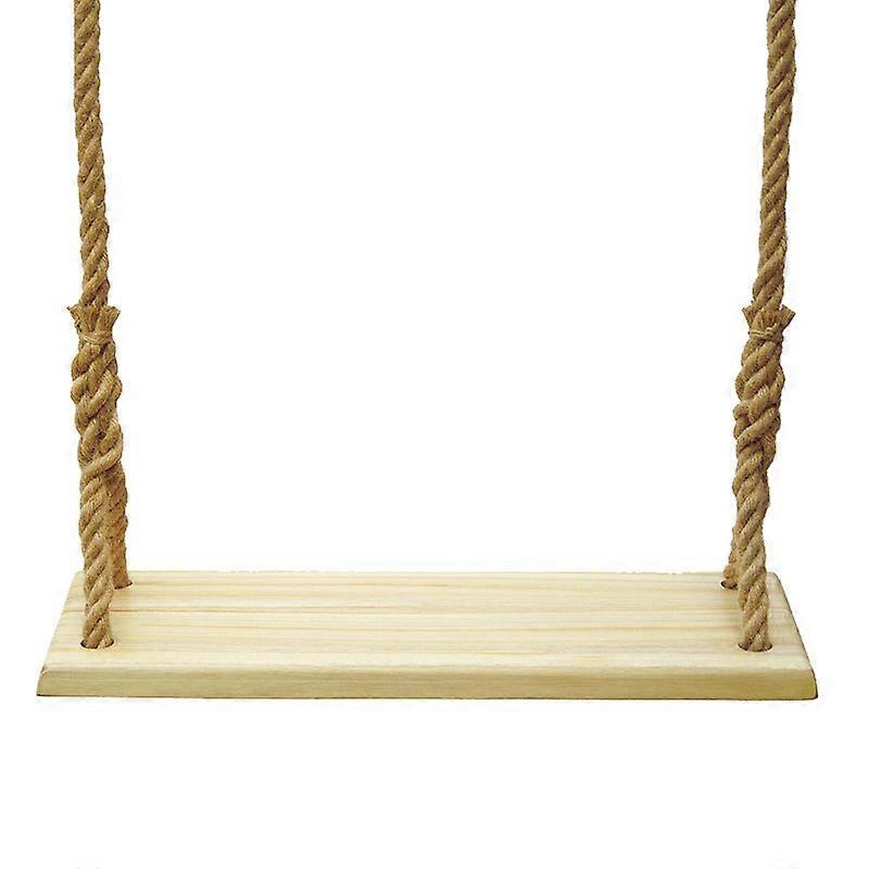 Wooden Swing With Durable Adjustable Jute Rope Wooden Tree Swing For Kids Teens