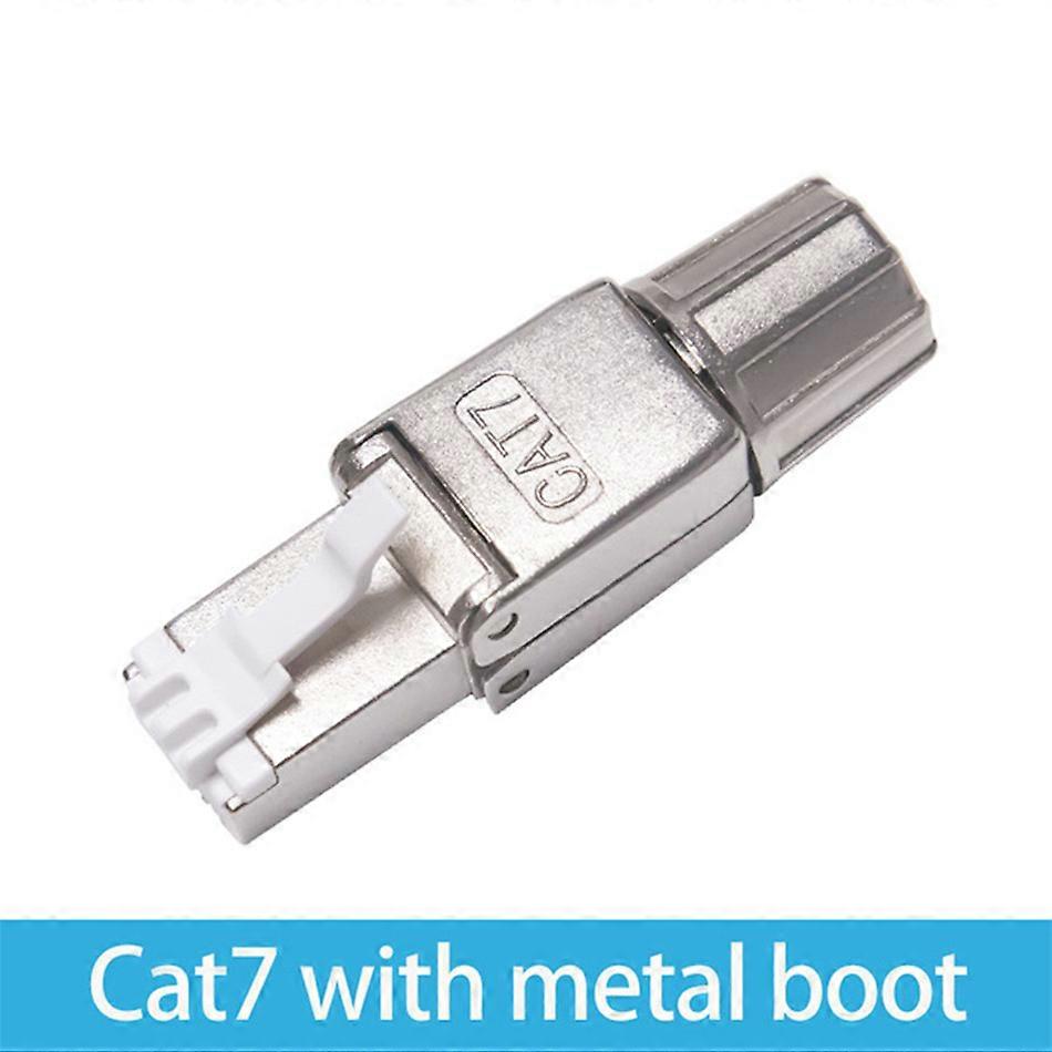 Network Connector Cat 7 Cat6A RJ45 STP Shielded Field Termination Plug for Cat7 23AWG Solid Installation Cable With PCB Adapter