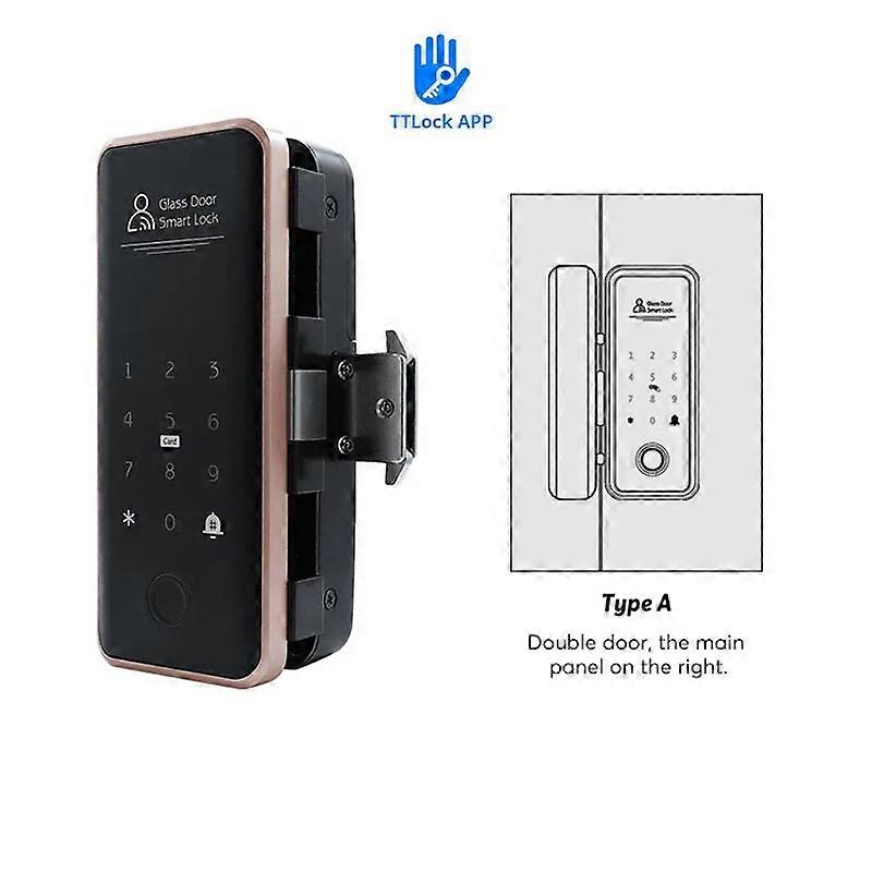 Smart Sliding Glass Door Lock TTlock APP Remote Biometric Fingerprint Password Code Card Electronic Lock for Single Double doors